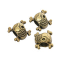 Skull and Crossbones Large Hole Bead in Two Finishes view 5