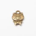 Cartoon Pig Charm Small Metal Pendant in Five Finishes view 6