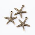 Textured Starfish Metal Charm In 4 Finish Options for Jewelry Making view 6