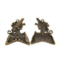 Egyptian Figure Metal Charm In 2 Finish Options for Jewelry Making view 5