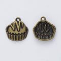 Frosted Cupcake Charm In 2 Metal Finishes For Jewelry Making view 5