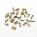 Slide Through Alphabet Letter Beads in Three Metal Finishes view 6