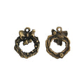 Bow Wreath Metal Charm in 2 Pictured Finishes Jewelry view 5