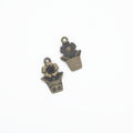 Flower Pot Charm Metal Jewelry Making Component Pendant view 7