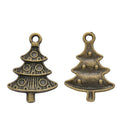 Decorated Christmas Tree Metal Charms in Two Finishes view 5