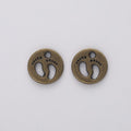 Footprint Disc Metal Charm 6 Finish Options Craft Supply view 6