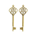 Ornate Key Metal Pendant Charms in 6 Distinct Finishes view 6