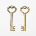 Heart Top Skeleton Key Charm in Multiple Metal Finishes for Jewelry Making view 6