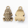 Bronze Gold and Silver Three Legged Money Toad Charms view 6