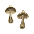 Mushroom Metal Charm In 2 Finish Options for Jewelry Making view 5