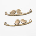 Lovebirds Branch Connector Metal Pendant for Jewelry Making view 6