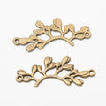 Leaf Branch Double Loop Metal Connector in Three Finishes view 6