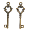 Crown Bow Skeleton Key Metal Charm for Jewelry Making in Antique Bronze and Antique Silver view 5