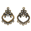 Ornate Heart Chandelier Connectors In Two Finishes view 5
