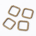 Square Jewelry Connector in 4 Metal Finishes for Jewelry Making view 6