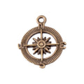 Open Compass Rose Metal Charms in Five Color Finishes view 6
