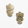 Layered Owl Charm Metal Jewelry Making Component Pendant view 6