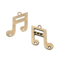 Double Music Note Connector Metal Charm in 2 Finishes view 5