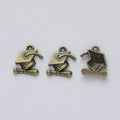Graduation Cap Charm Pendants in 5 Metal Finish Options view 6