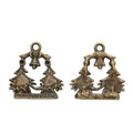 Christmas Tree and Bells Plaque Charms in Bronze and Silver view 5