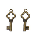 Clover Bow Key Vintage Metal Charm Pendant for Jewelry Making view 6