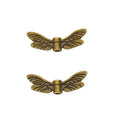 Feathered Wing Spacer Bead In Assorted Metal Finishes For Jewelry Crafts view 6