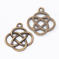 Interlaced Round Knot Metal Charm Pendant in Two Finishes view 5