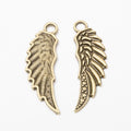 Curved Feathered Wing Metal Charms in 3 Pictured Finishes view 6