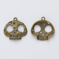 Cutout Skull Charm Pendants in 5 Metal Finish Options view 6