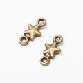 Ringed Figure Star Metal Charm for Jewelry Making in 4 Visible Finishes view 6