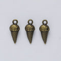 Ice Cream Cone Charm in Two Antique Metal Finishes view 5