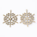 Vintage Snowflake Charm in 2 Finishes for DIY Jewelry Making view 5