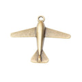 Three Dimensional Airplane Charm In 2 Metal Finishes For Jewelry Making view 5