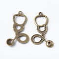 Stethoscope Metal Charms in 2 Pictured Finishes for Jewelry Crafts view 5