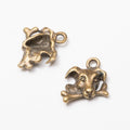 Dog Biting Bone Charm Metal Jewelry Making Component view 6