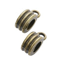 Triple Groove Ring Bail Bead in Three Metal Finishes view 5