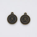 Round Yoga Pose Charm Metal Pendant for Jewelry Making view 5