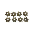 Sunburst Flower Bead Caps in Four Metallic Finishes view 6