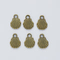 Scallop Shell Detailed Metal Charm in 2 Finishes for Crafting view 5