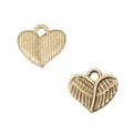 Feathered Wing Heart Charm in 5 Metal Finishes for Jewelry Making view 6