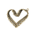 Vintage Twisted Open Heart Charm in 2 Finishes for DIY Jewelry Making view 5