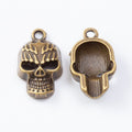 4-Finish Flame Skull Metal Jewelry Components for Crafts view 6
