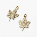 Detailed Maple Leaf Charm in Multiple Metal Finishes for Jewelry Making view 6