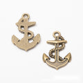 Rope Wrapped Anchor Charm in Two Antique Tone Finishes view 4