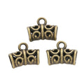 Double Hole Crown Bail Bead in Four Metal Finishes view 6