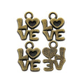LOVE Letter Double Loop Connectors in Four Metallic Finishes view 6