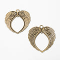 Winged Heart Charm in 2 Finishes for Jewelry Making view 5