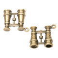 Binocular Metal Charms in Two Antique Finishes for Jewelry Making view 5