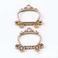 Vintage Style Metal Pumpkin Carriage Open Bezel in 2 Metal Finishes view 4