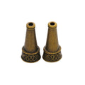 Patterned Cone Bead Caps in 2 Metal Finish Options view 5
